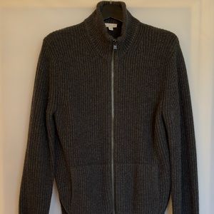 GAP Men's Gray Zip-Up Sweater